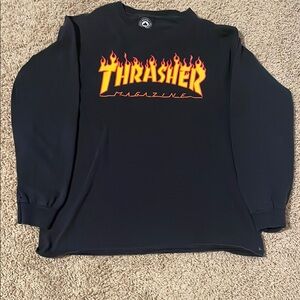 Thrasher Black Long Sleeve Shirt